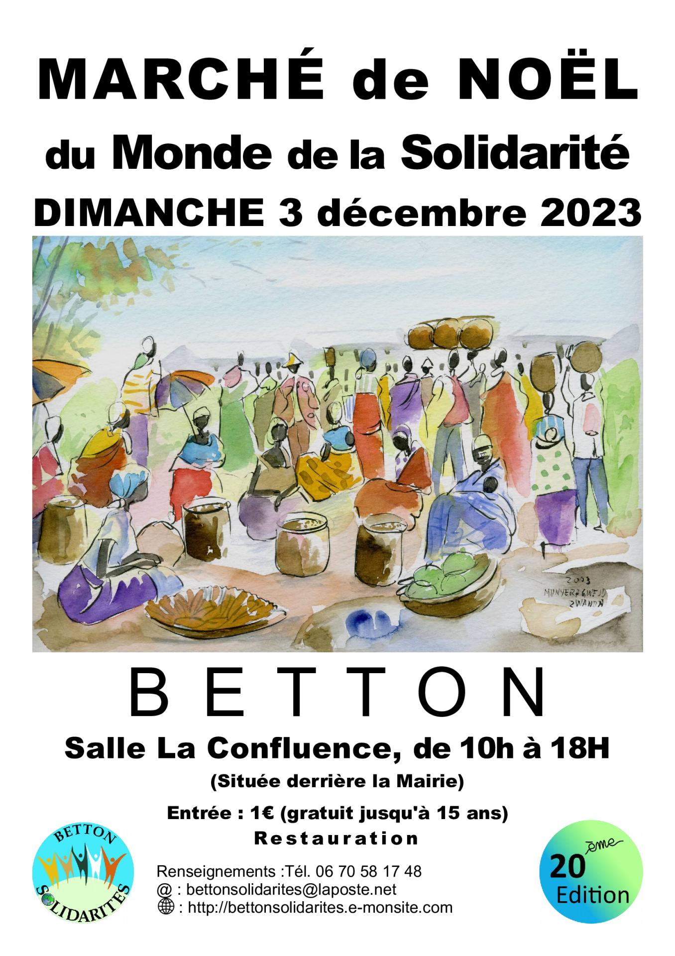 Affiche betton marche de noel 2023